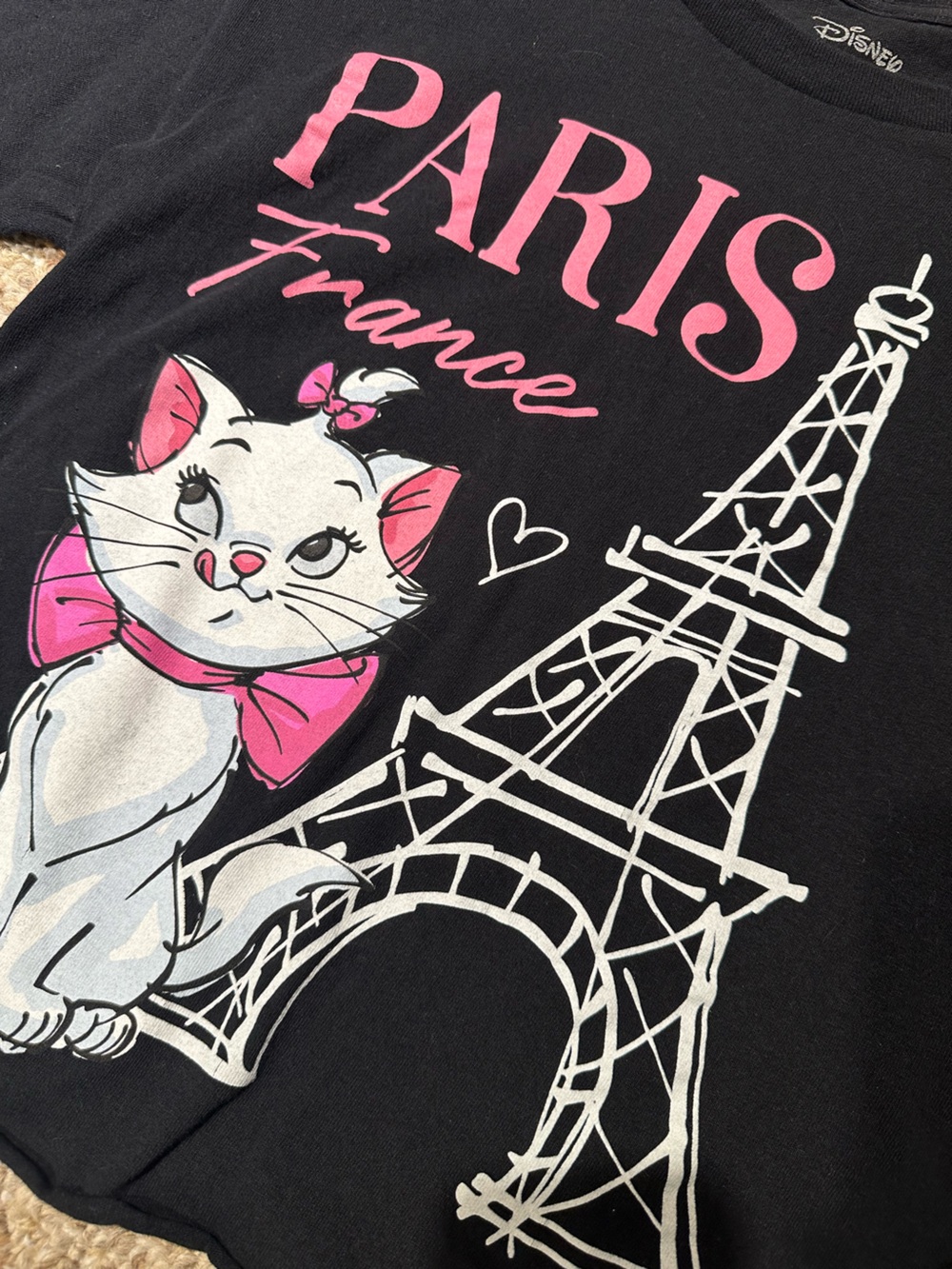 Disney Aristocats Paris Marie Cropped Long Sleeve Tee - Picture 3 of 4